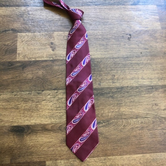 Etro Milano Striped Red Tie - Picture 2 of 6
